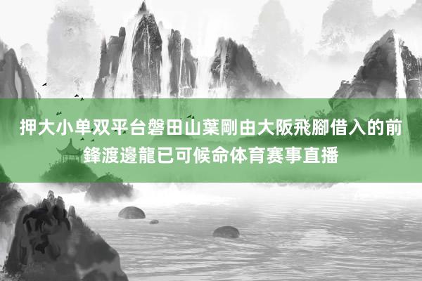 押大小单双平台 磐田山葉剛由大阪飛腳借入的前鋒渡邊龍已可候命体育赛事直播