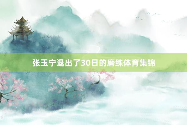 张玉宁退出了30日的磨练体育集锦