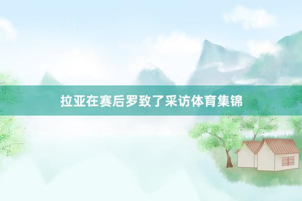 拉亚在赛后罗致了采访体育集锦