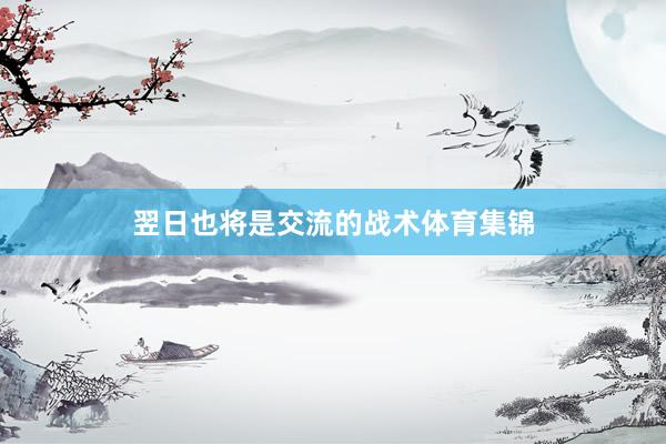 翌日也将是交流的战术体育集锦
