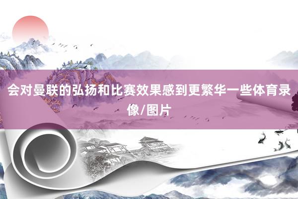 会对曼联的弘扬和比赛效果感到更繁华一些体育录像/图片